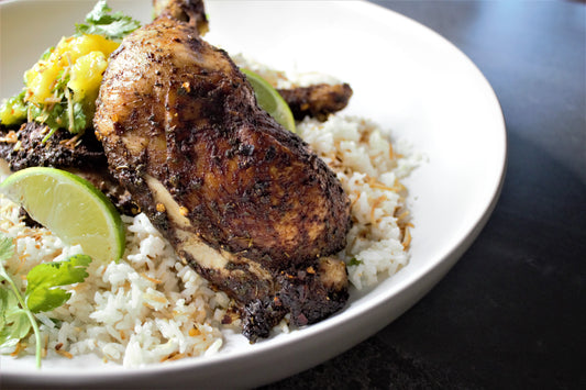 Jerk Chicken Maryland with Coconut rice